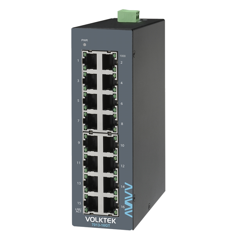  Industrial Ethernet Switches , Unmanaged - Woodpecker 7013-16GT-I